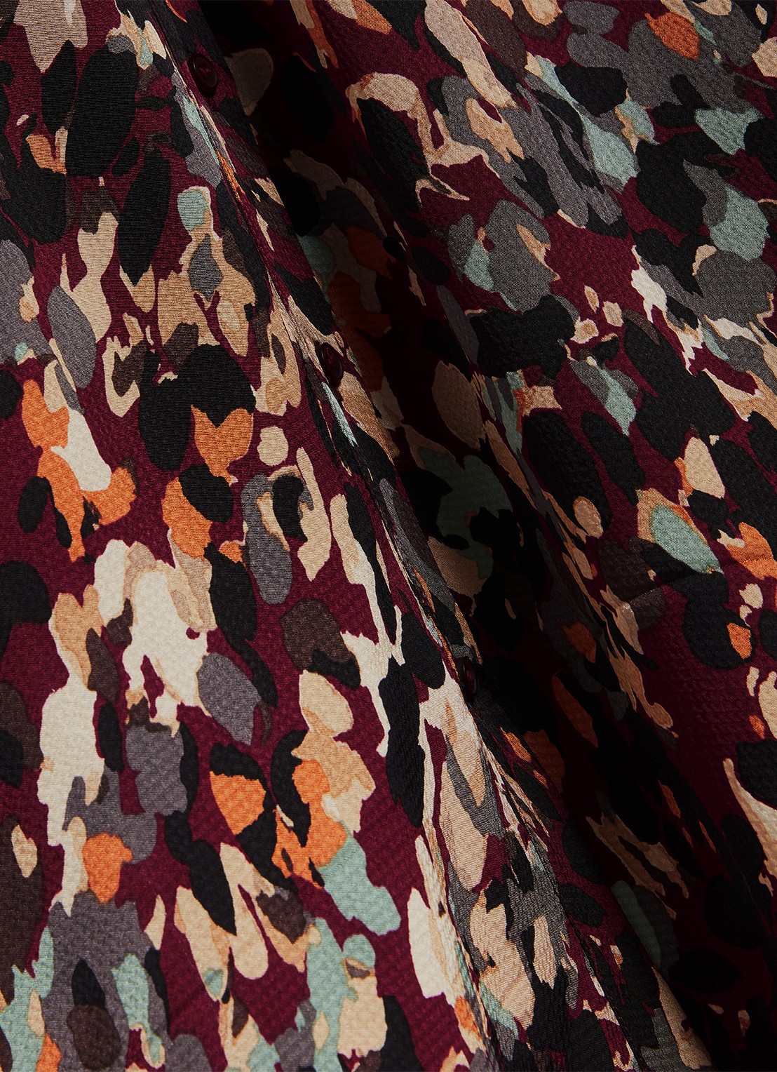 Hobbs Elin midi blousejurk met strikceintuur - detail 6 bordeauxrood