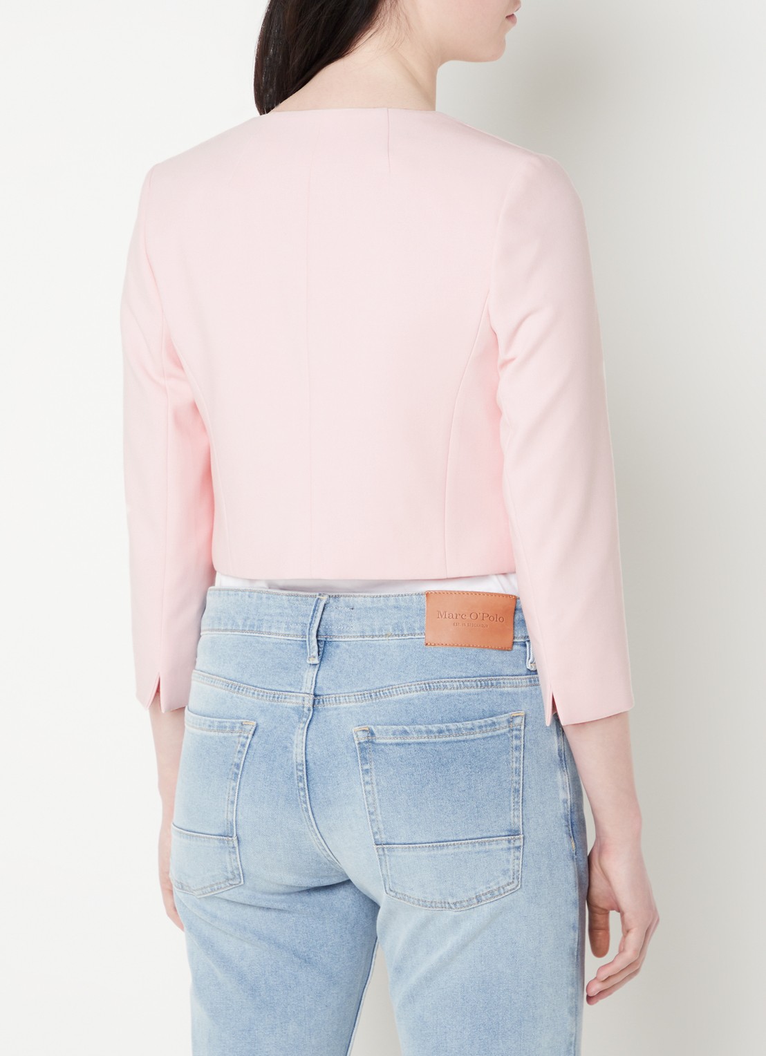 Hobbs Elize bolero met schoudervulling - achterkant 4 lichtroze
