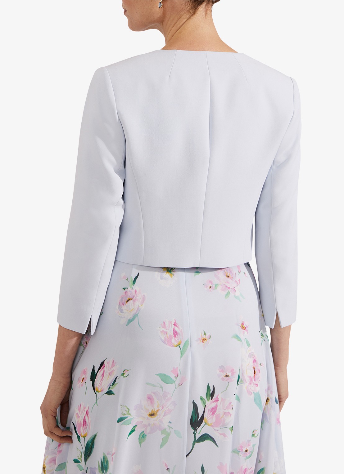 Hobbs Elize bolero met schoudervulling - achterkant 5 blauw