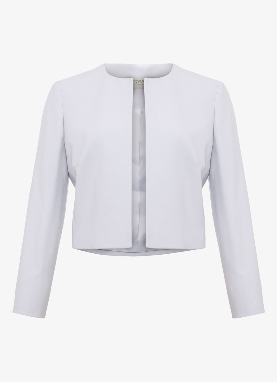 Hobbs Elize bolero met schoudervulling - voorkant blauw