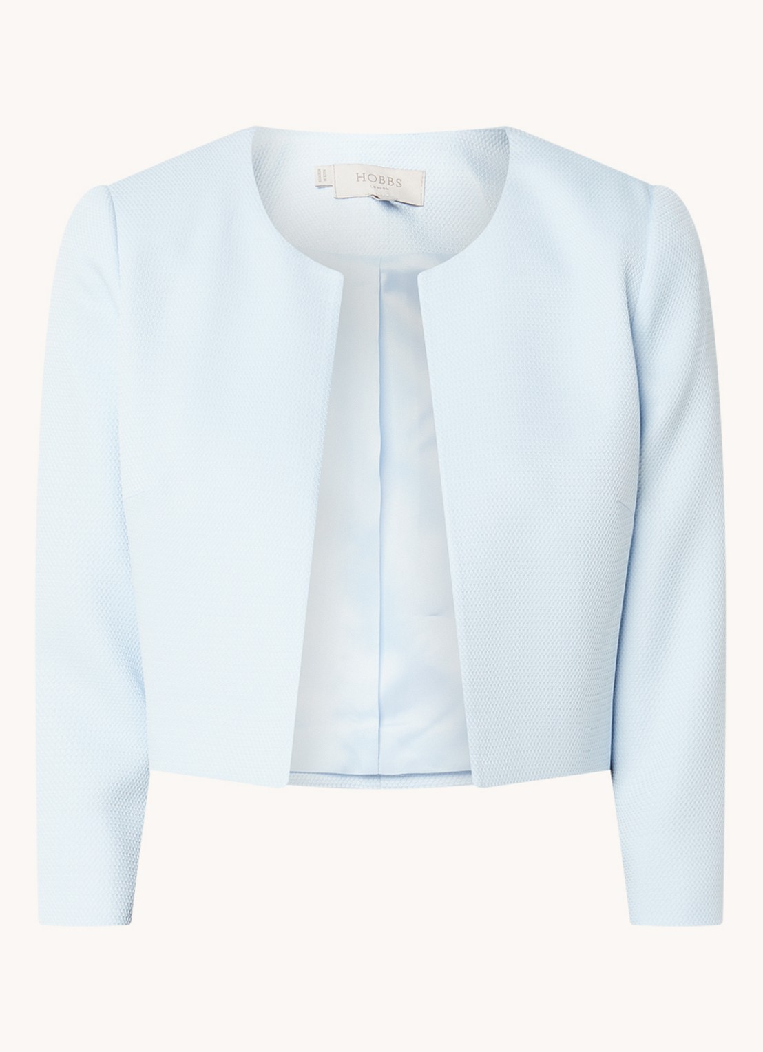 Hobbs Elize bolero met structuur - voorkant 3 lichtblauw