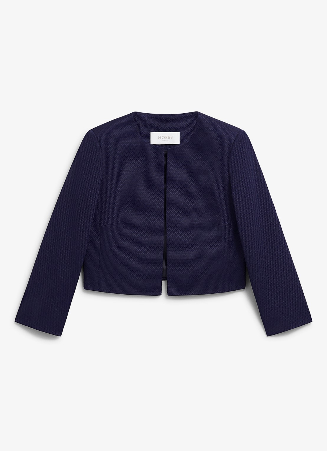 Hobbs Elize bolero met structuur - voorkant 4 donkerblauw