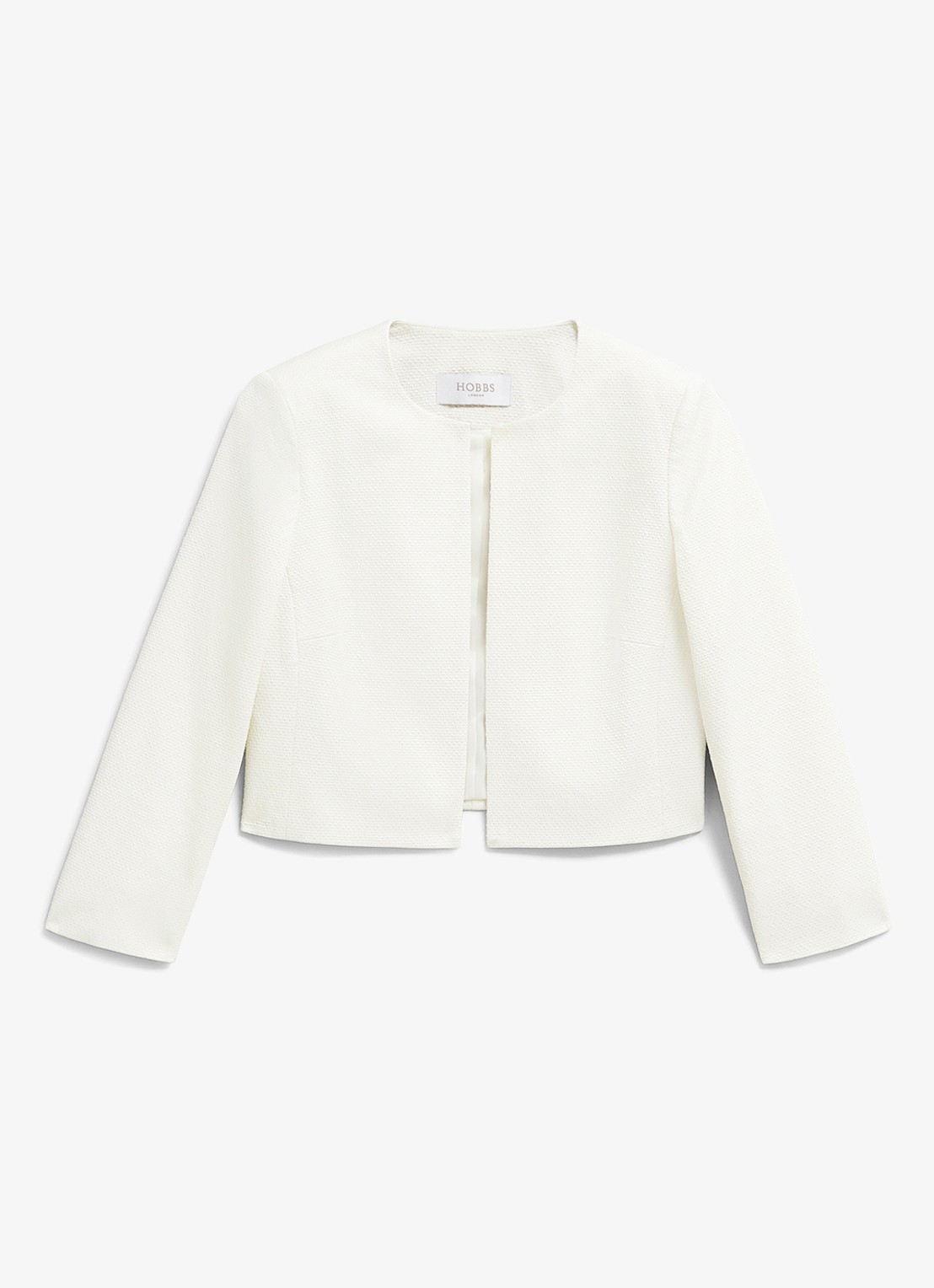 Hobbs Elize bolero met structuur - voorkant 5 ivoor