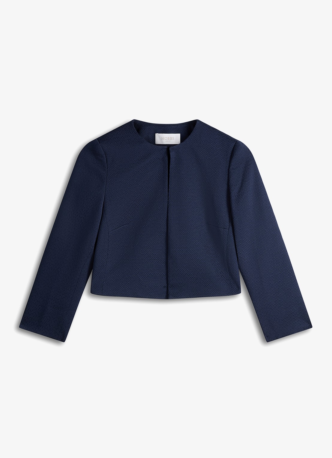 Hobbs Elize bolero met structuur - voorkant 4 donkerblauw