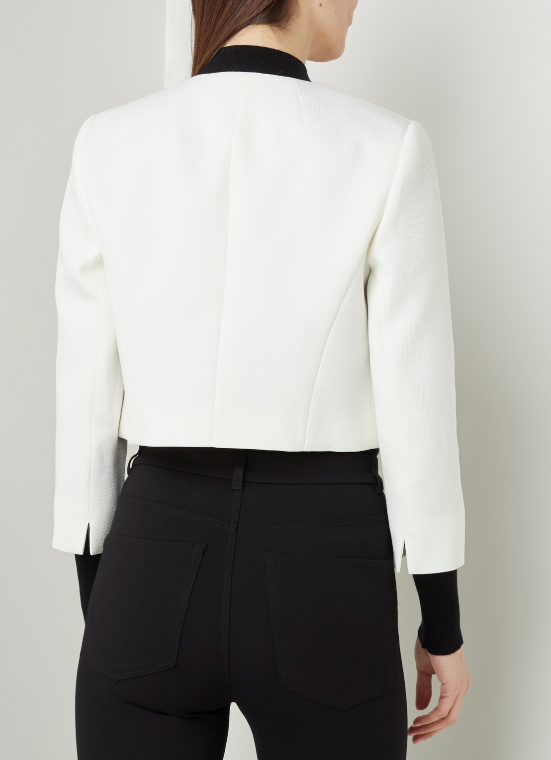 Hobbs Elize cropped blazer  - achterkant 4 gebroken wit