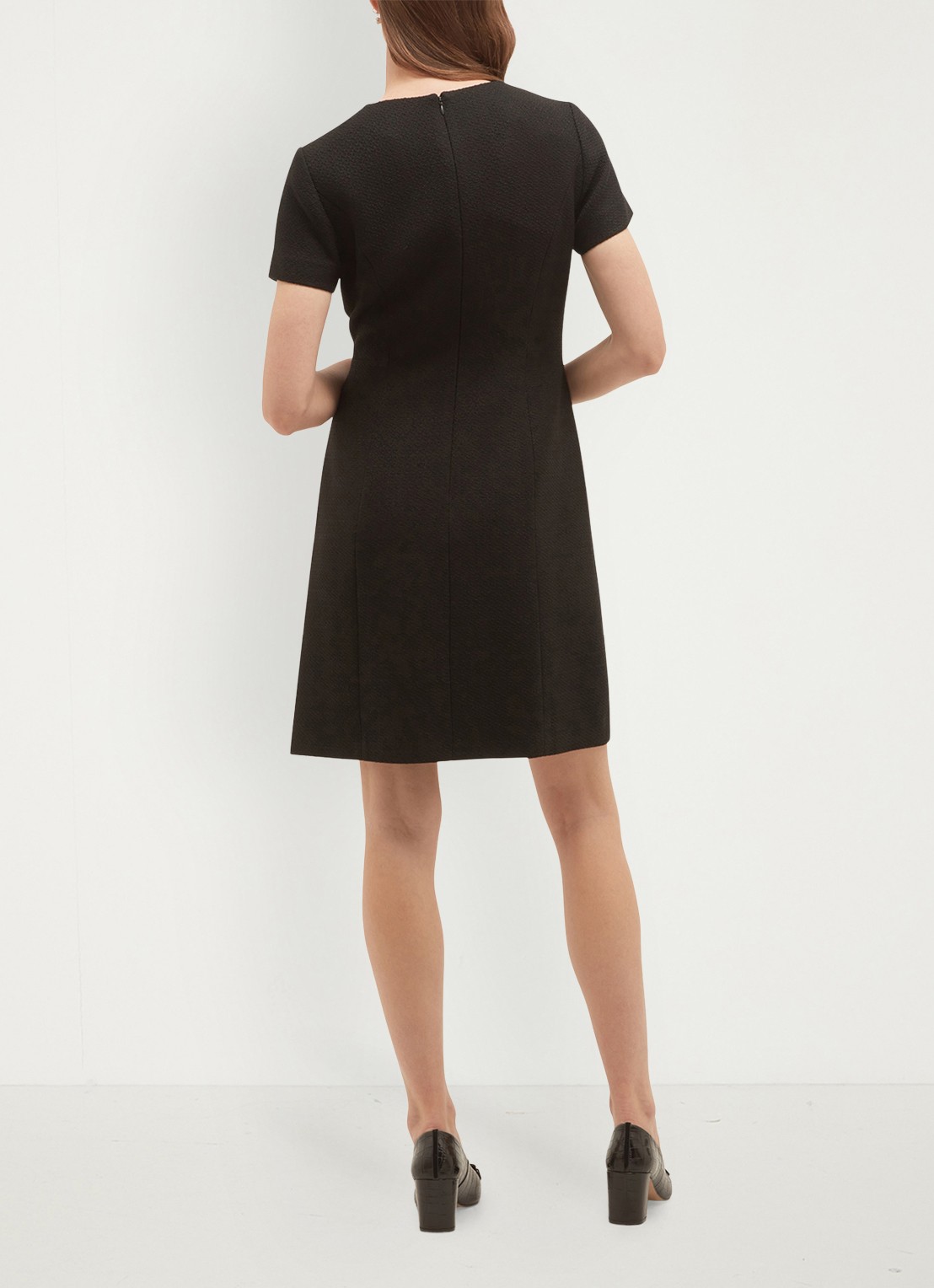 Hobbs Elowen mini jurk met knoopsluiting - achterkant 6 zwart