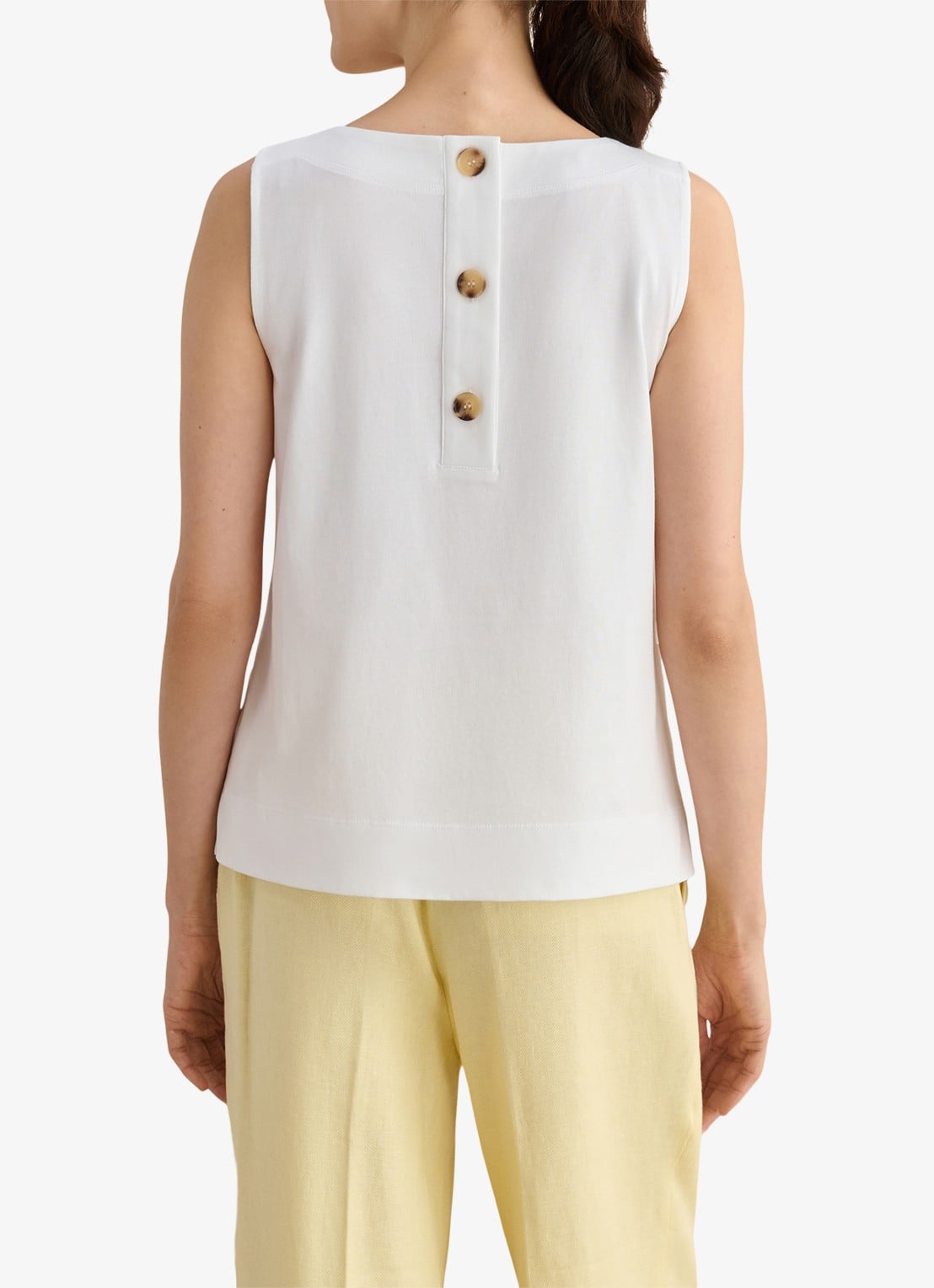 Hobbs Fern tanktop met knoopdetail - achterkant 5 wit