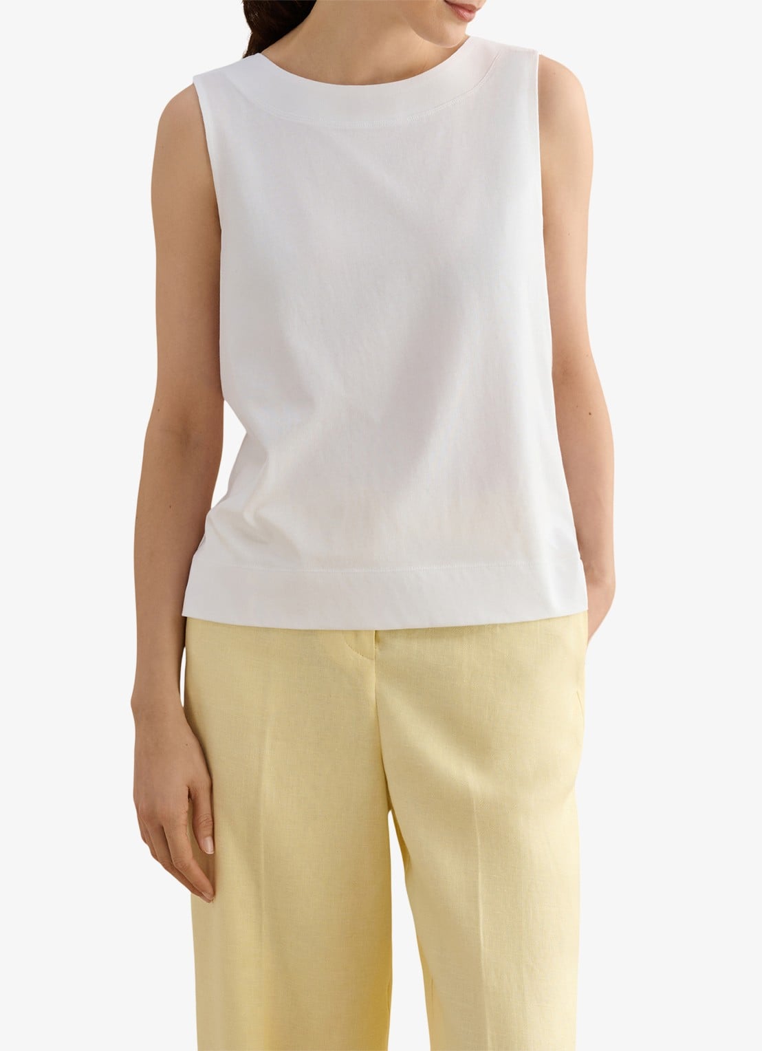 Hobbs Fern tanktop met knoopdetail - detail wit