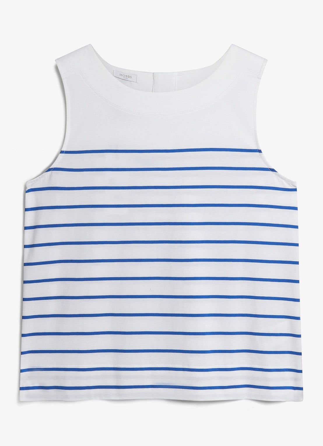 Hobbs Fern top met streepprint - voorkant wit