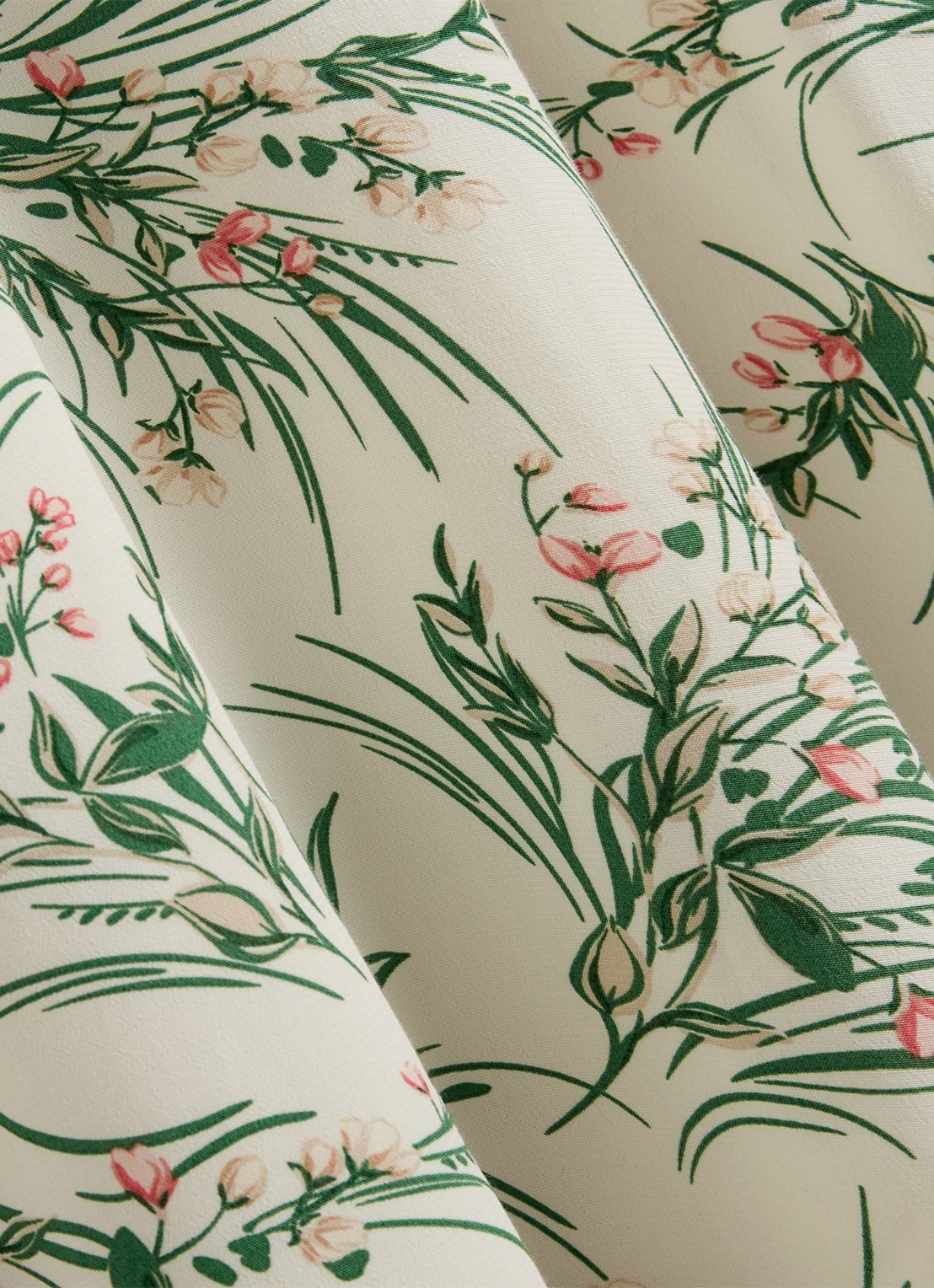 Hobbs Florentina midi jurk met bloemenprint - detail 4 lichtgroen