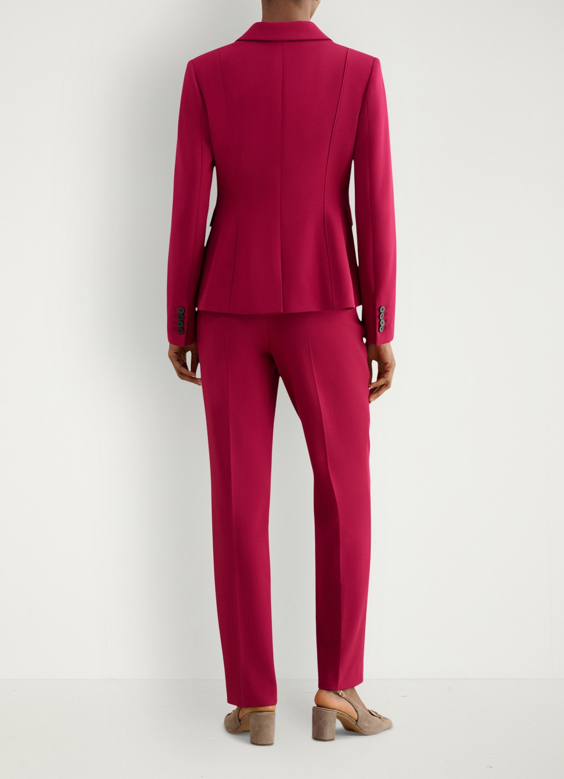 Hobbs Gemma blazer met klepzakken - achterkant 5 cranberryrood