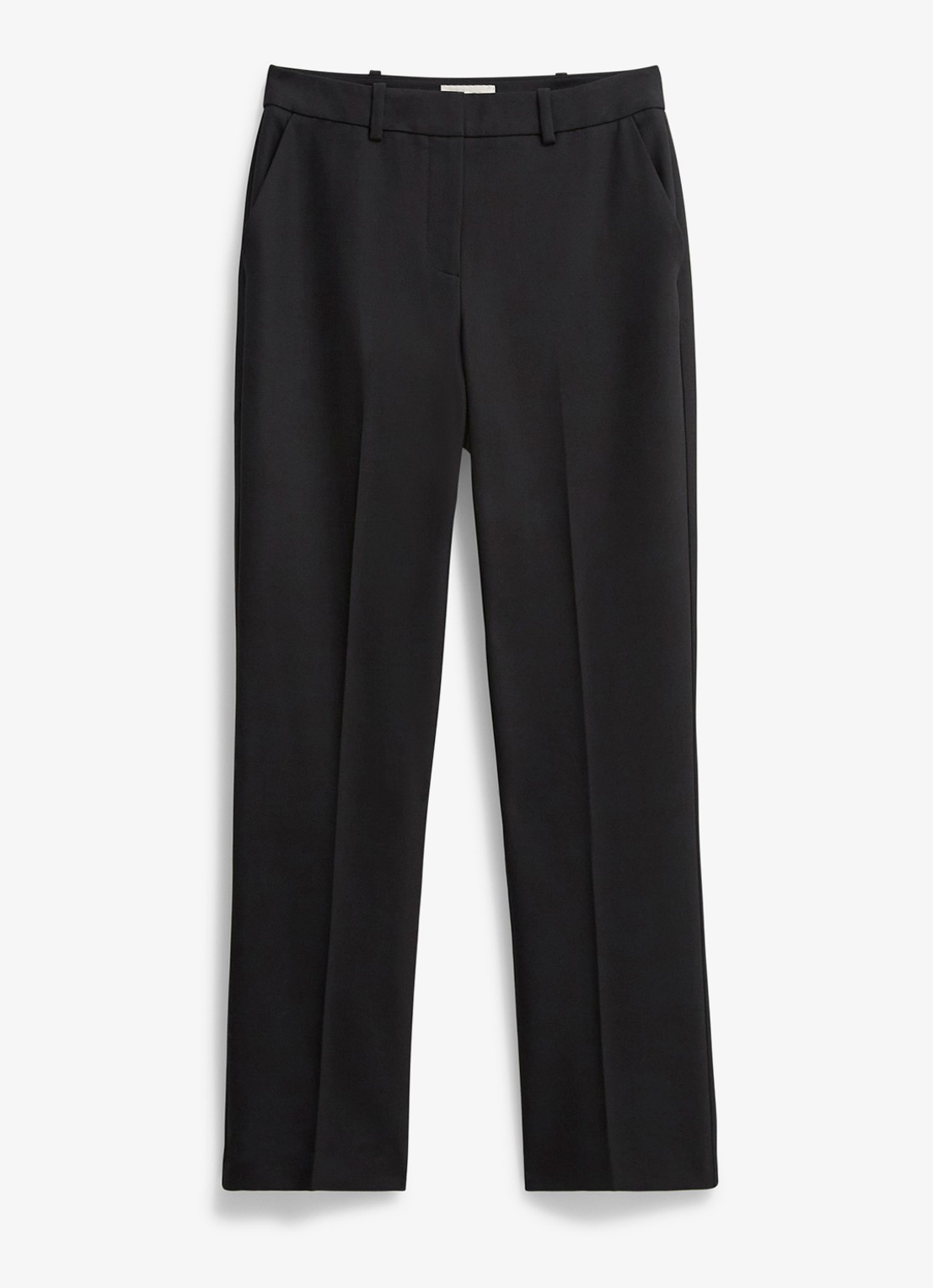 Hobbs Gerrie high waist straight fit pantalon in wolblend - voorkant 2 zwart