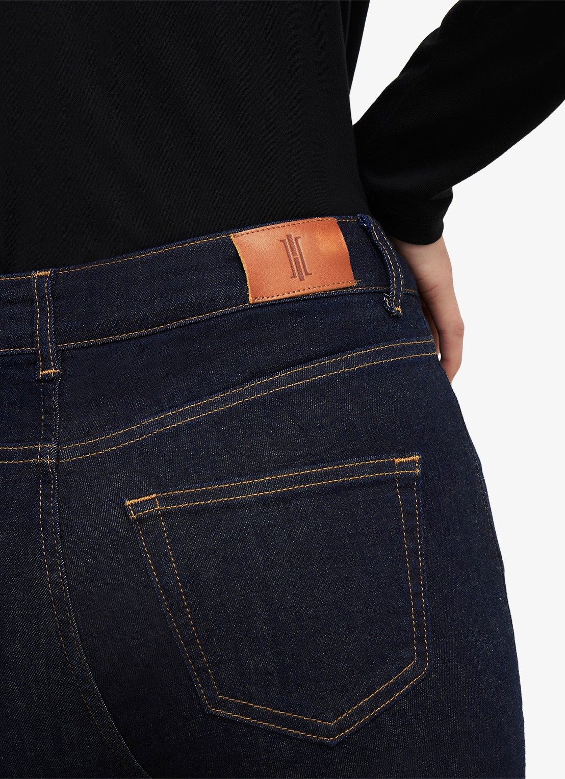 Hobbs Gia high waist skinny jeans met donkere wassing - detail 5 indigo