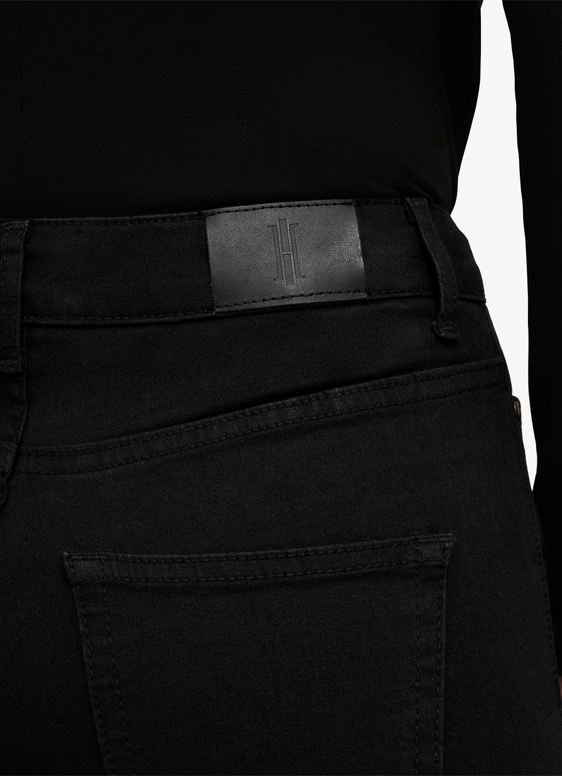 Hobbs Gia Sculpting high waist skinny jeans met gekleurde wassing - detail 5 zwart