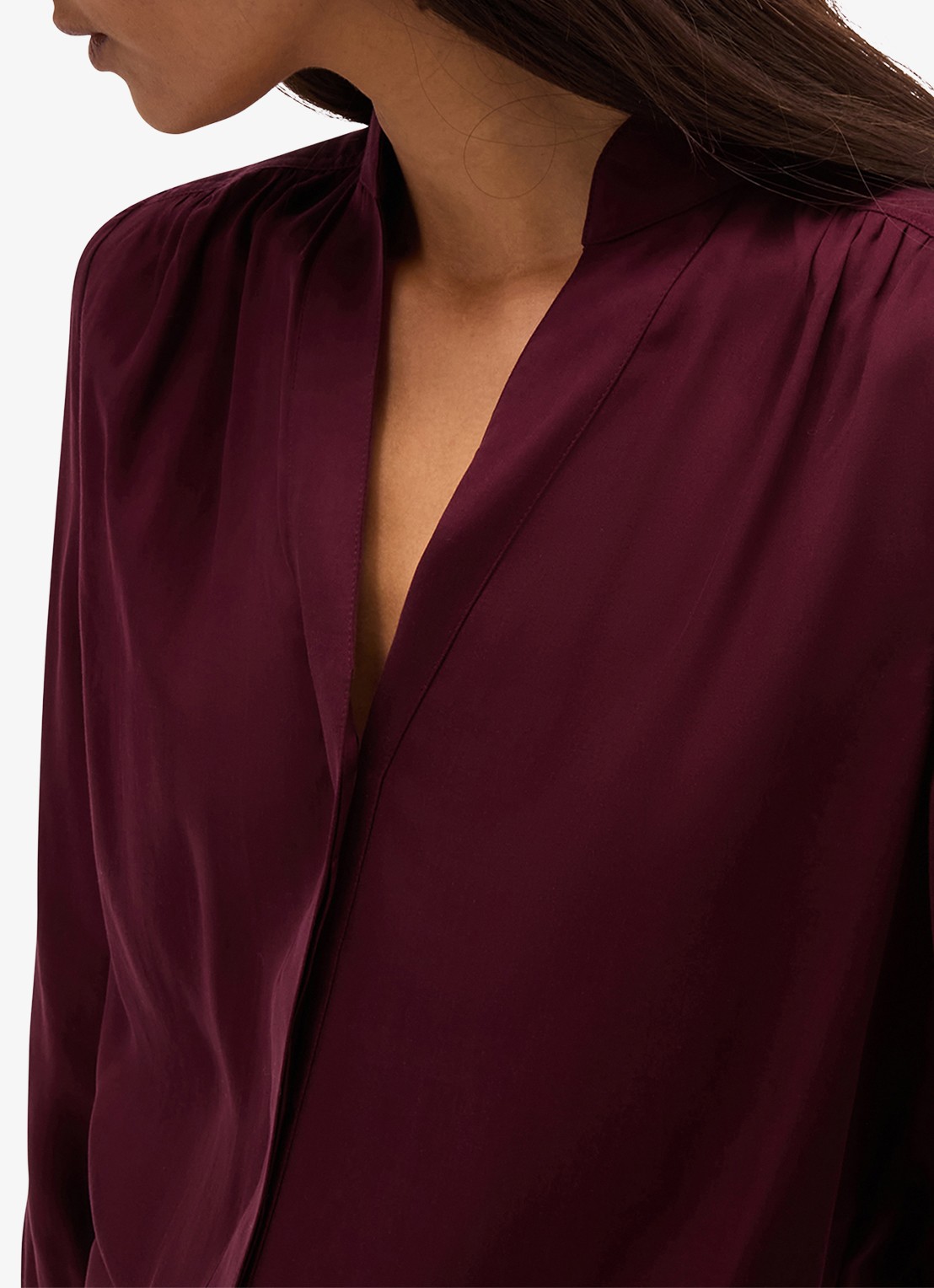 Hobbs Gwen blouse met opstaande kraag - detail 4 paars