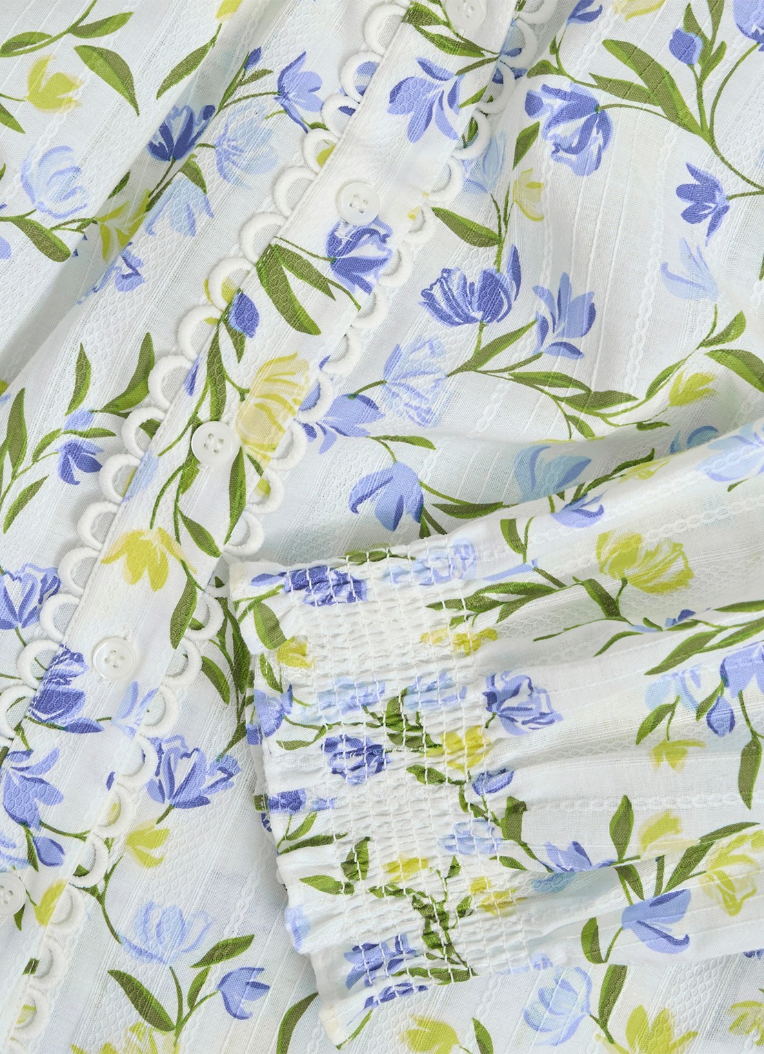 Hobbs Imelda blouse met print - detail 6 gebroken wit