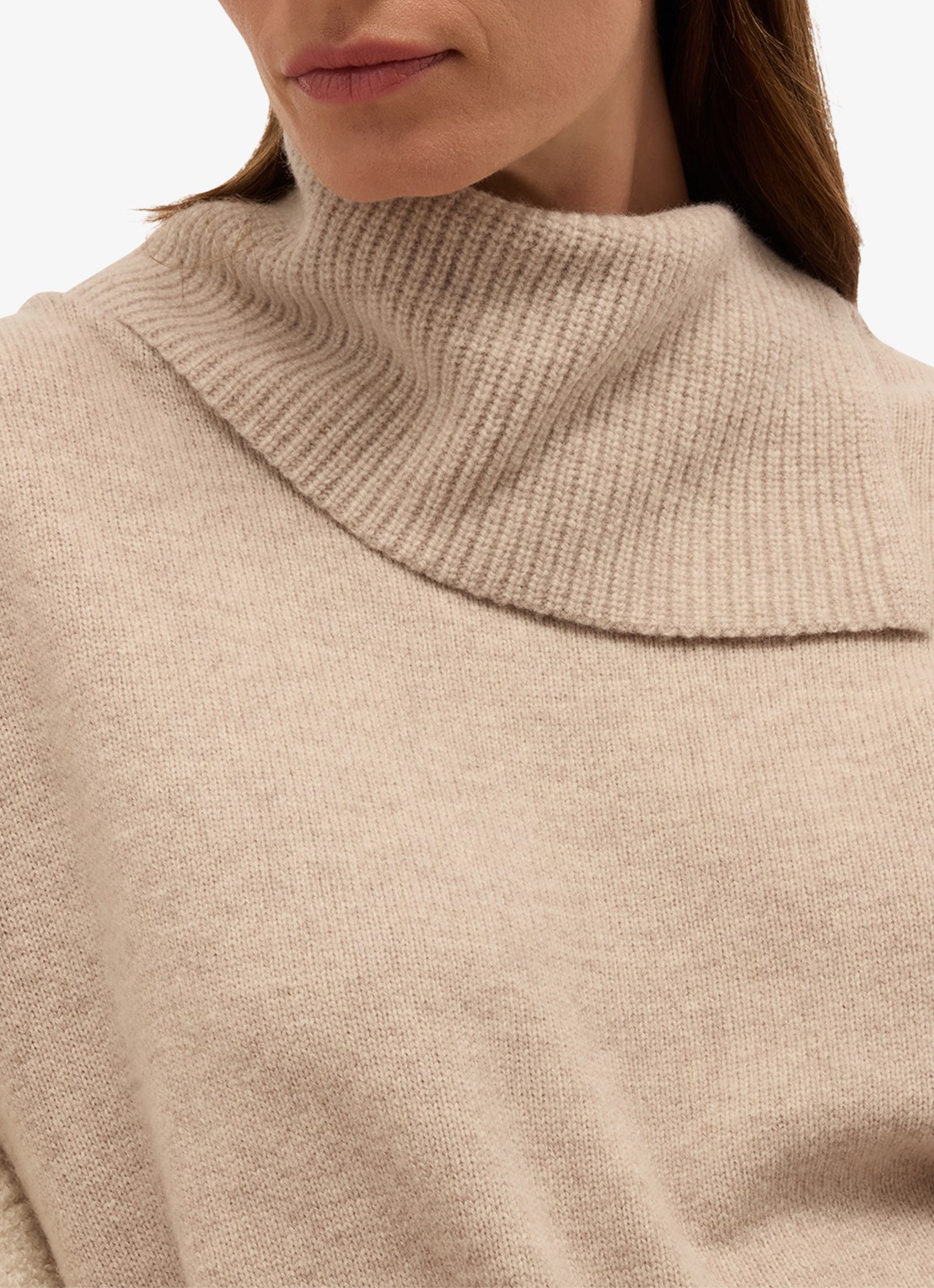 Hobbs Irene midi trui-jurk in wolblend - detail 2 beige