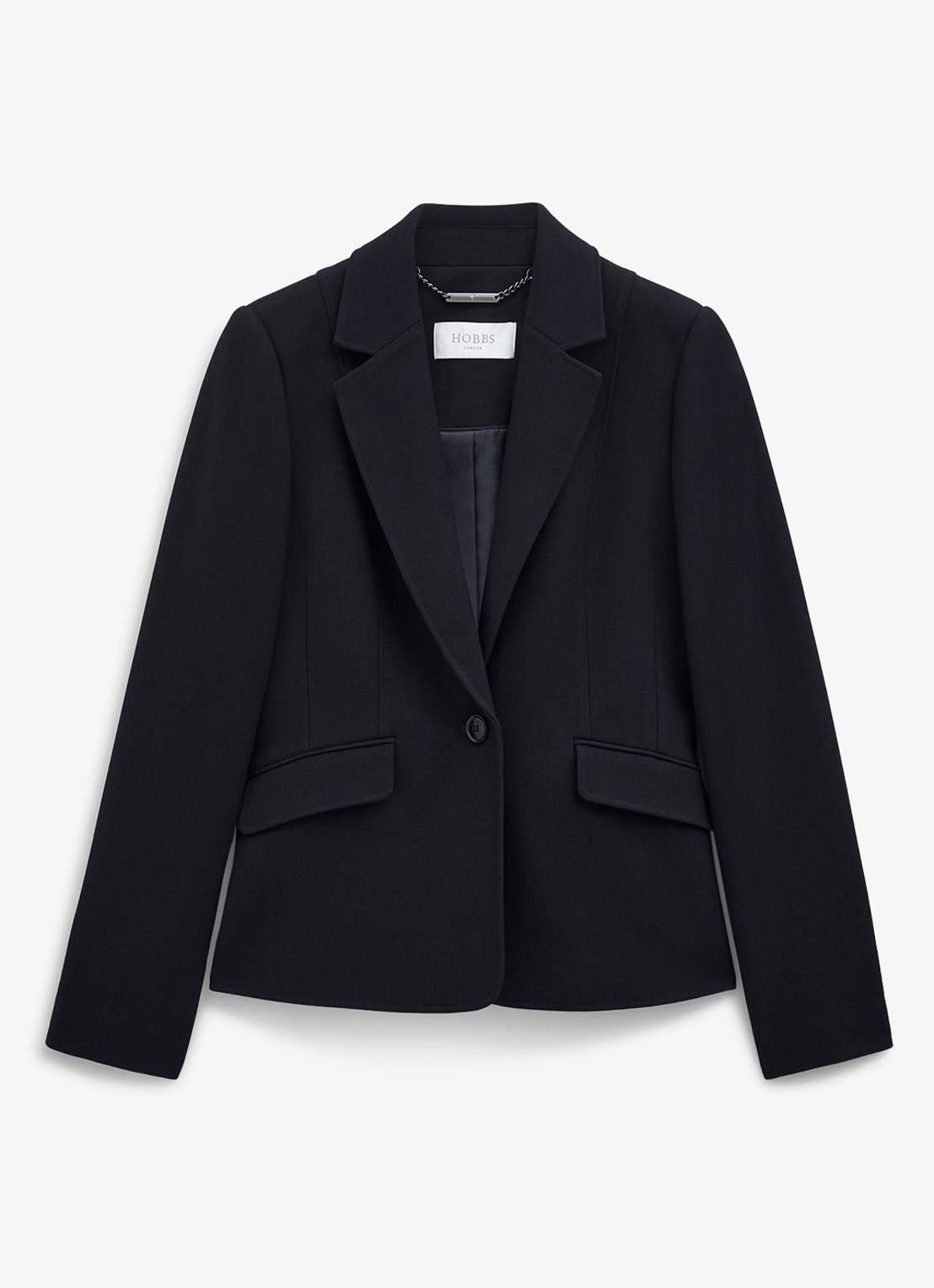 Hobbs Ivy blazer met klepzakken - voorkant 2 donkerblauw