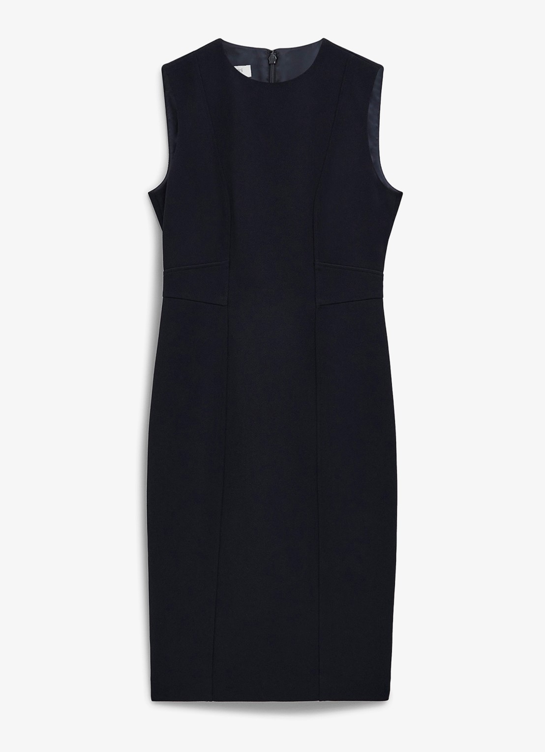 Hobbs Ivy midi kokerjurk met streep detail - voorkant 5 donkerblauw