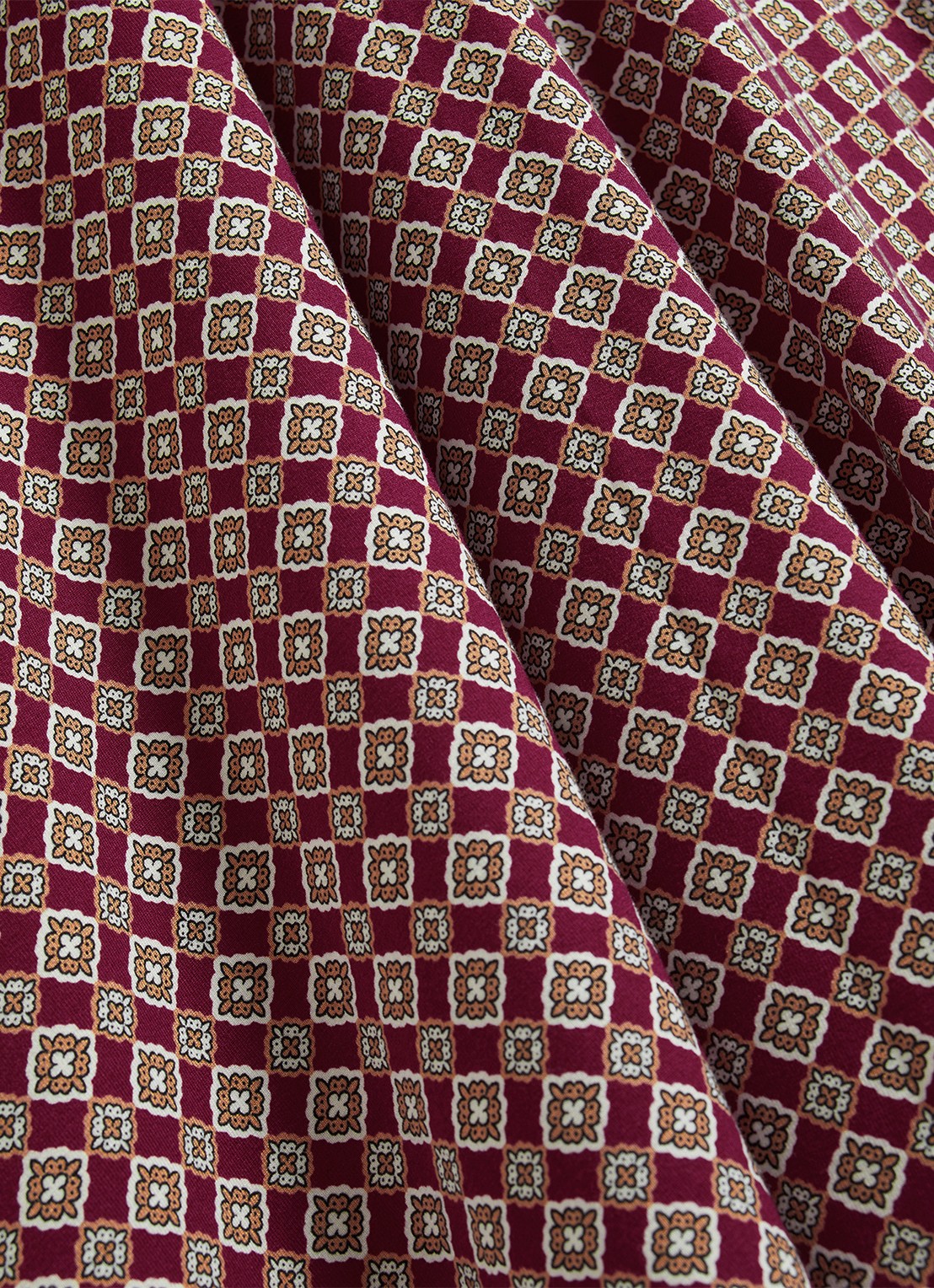 Hobbs Jaci midi jurk met grafische print - detail 6 rood