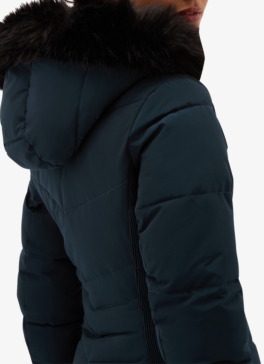 Hobbs Jaymie pufferjas met waterafstotende coating en afneembare capuchon - detail 3 blauw