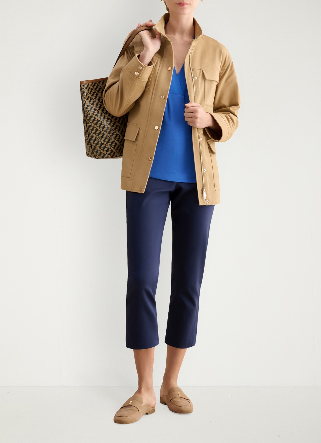 Hobbs Jonie tuniek met V-hals - voorkant 5 blauw