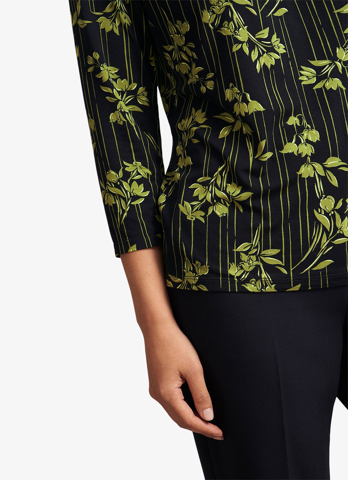 Hobbs Julia top met grafische print - detail 5 groen