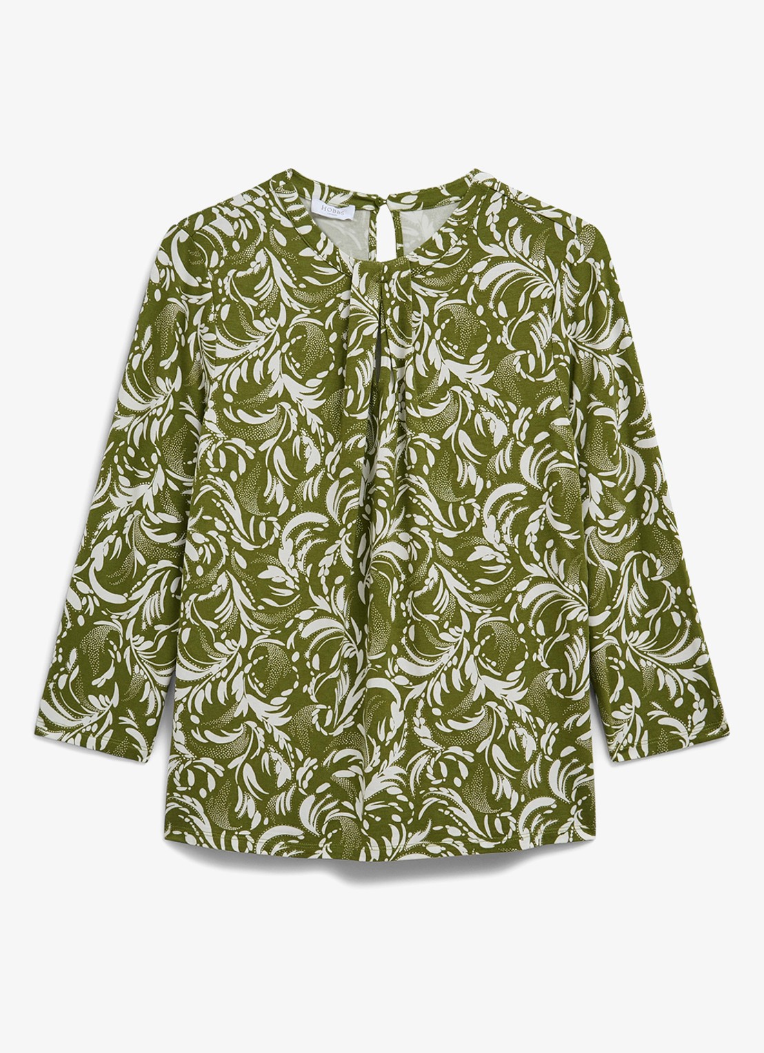 Hobbs Julia top met grafische print - voorkant 4 creme