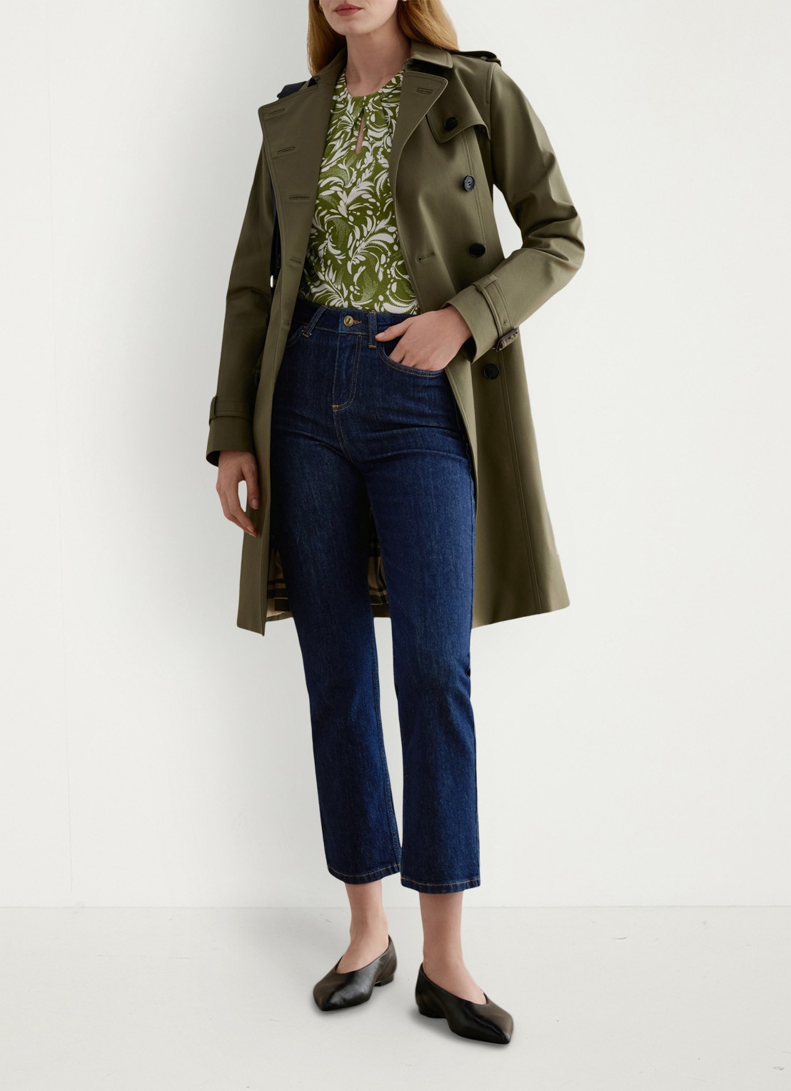 Hobbs Julia top met grafische print - voorkant 5 creme