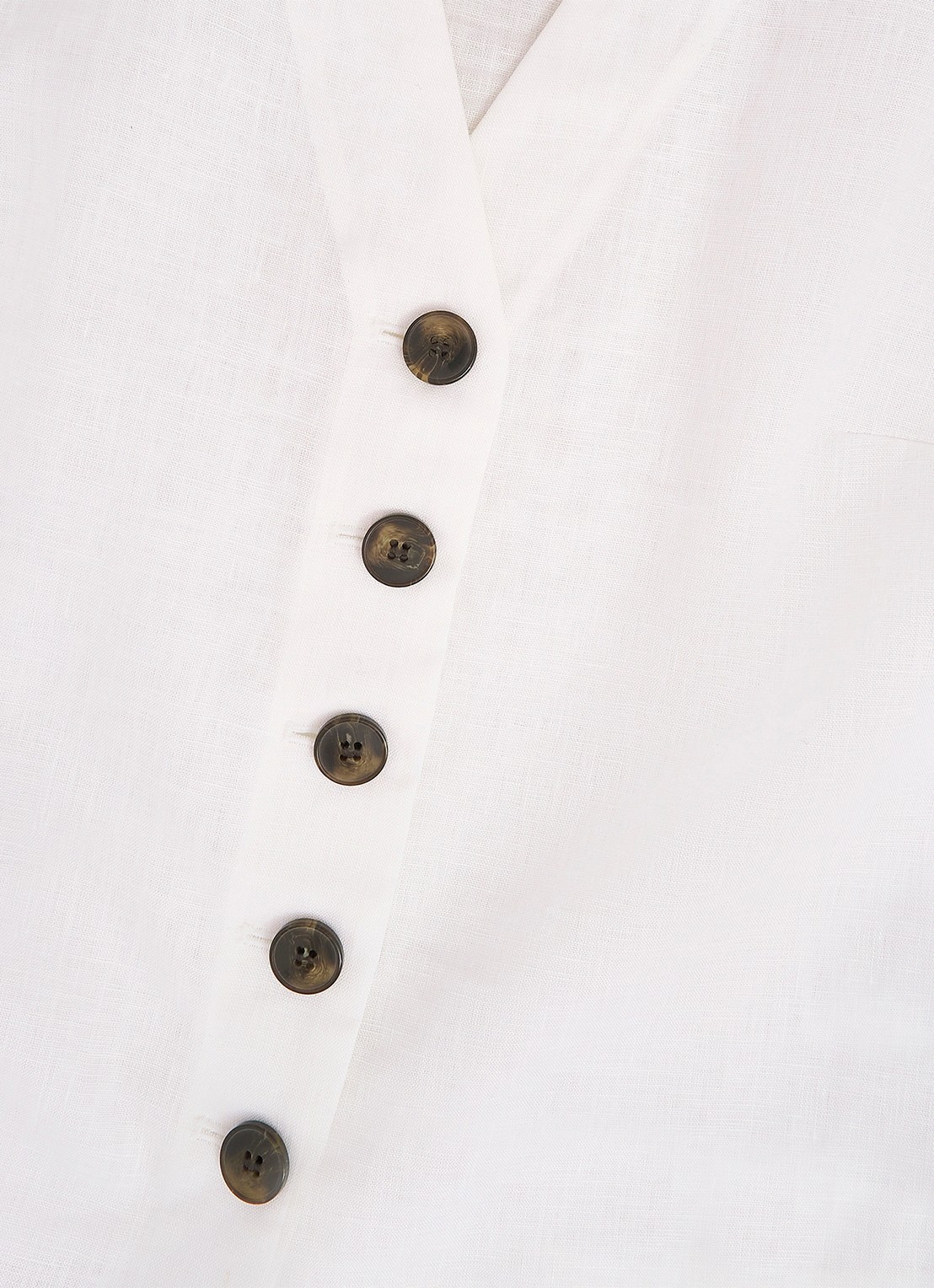 Hobbs Kaylee top van linnen - detail 3 wit
