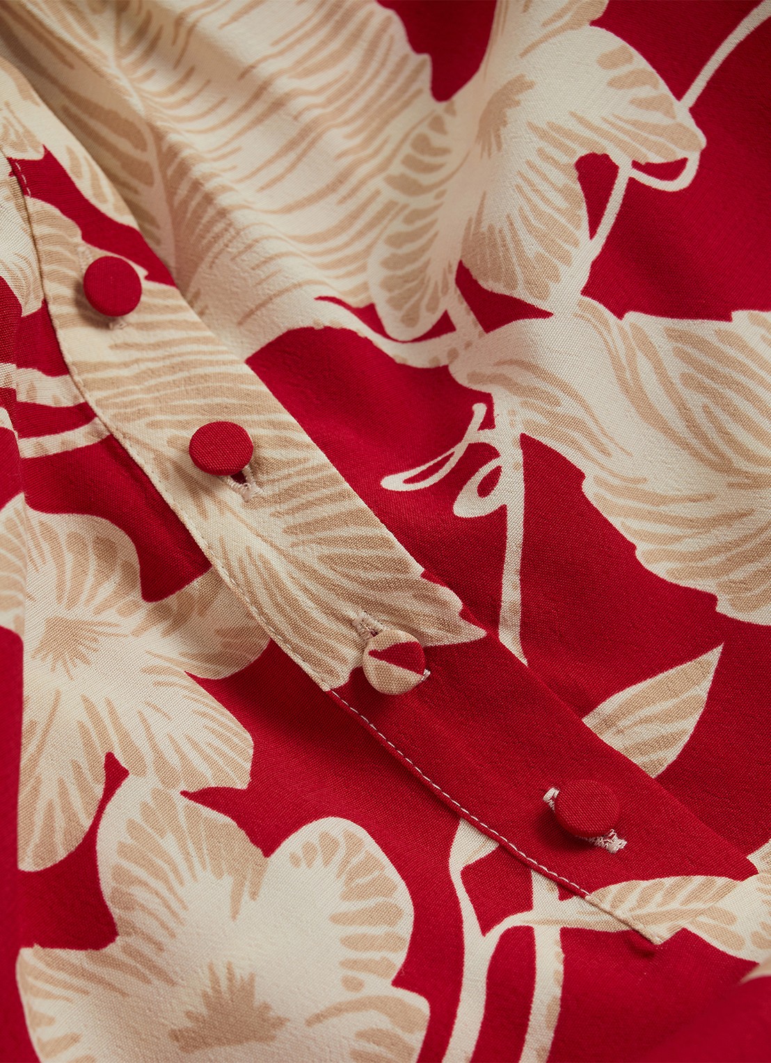 Hobbs Kesta mini tuniekjurk met bloemenprint - detail 2 rood