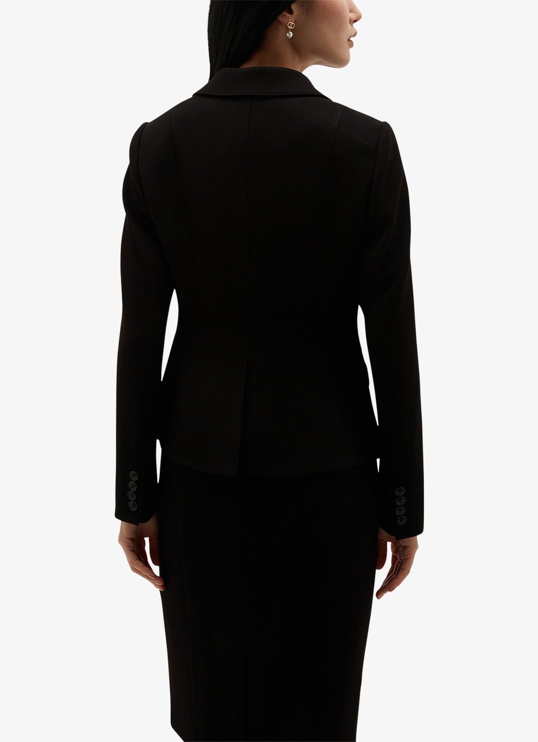 Hobbs Lea blazer met klepzakken - achterkant zwart