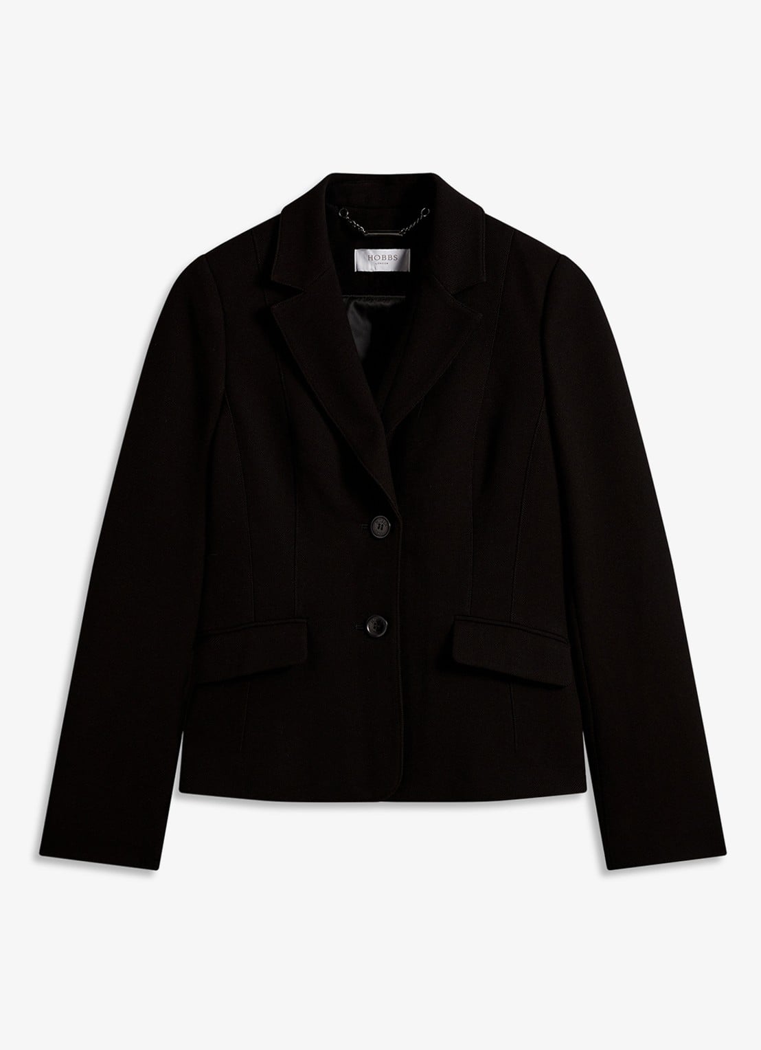 Hobbs Lea blazer met klepzakken - voorkant 2 zwart