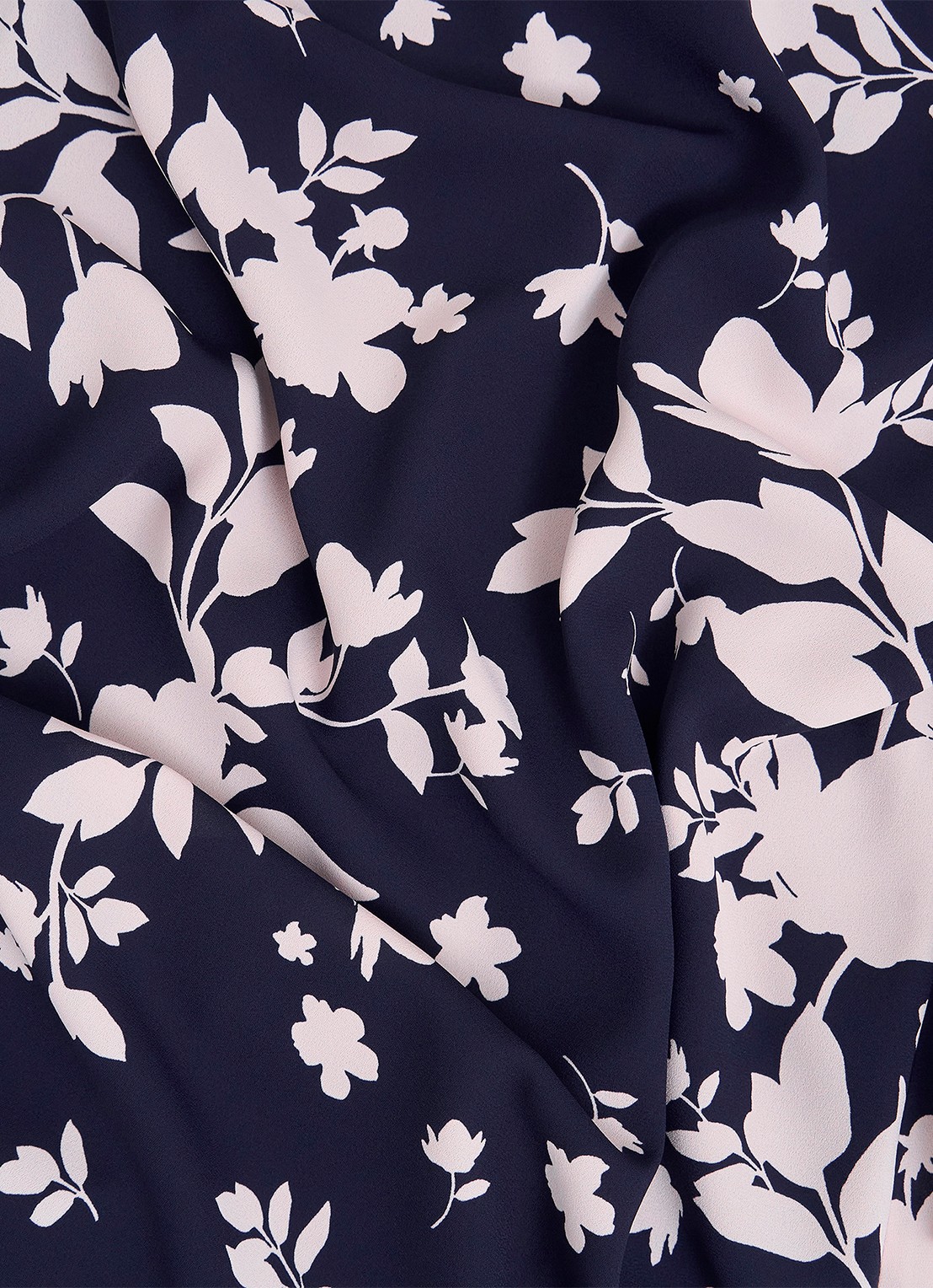 Hobbs Liana mini jurk met bloemenprint - detail 2 donkerblauw