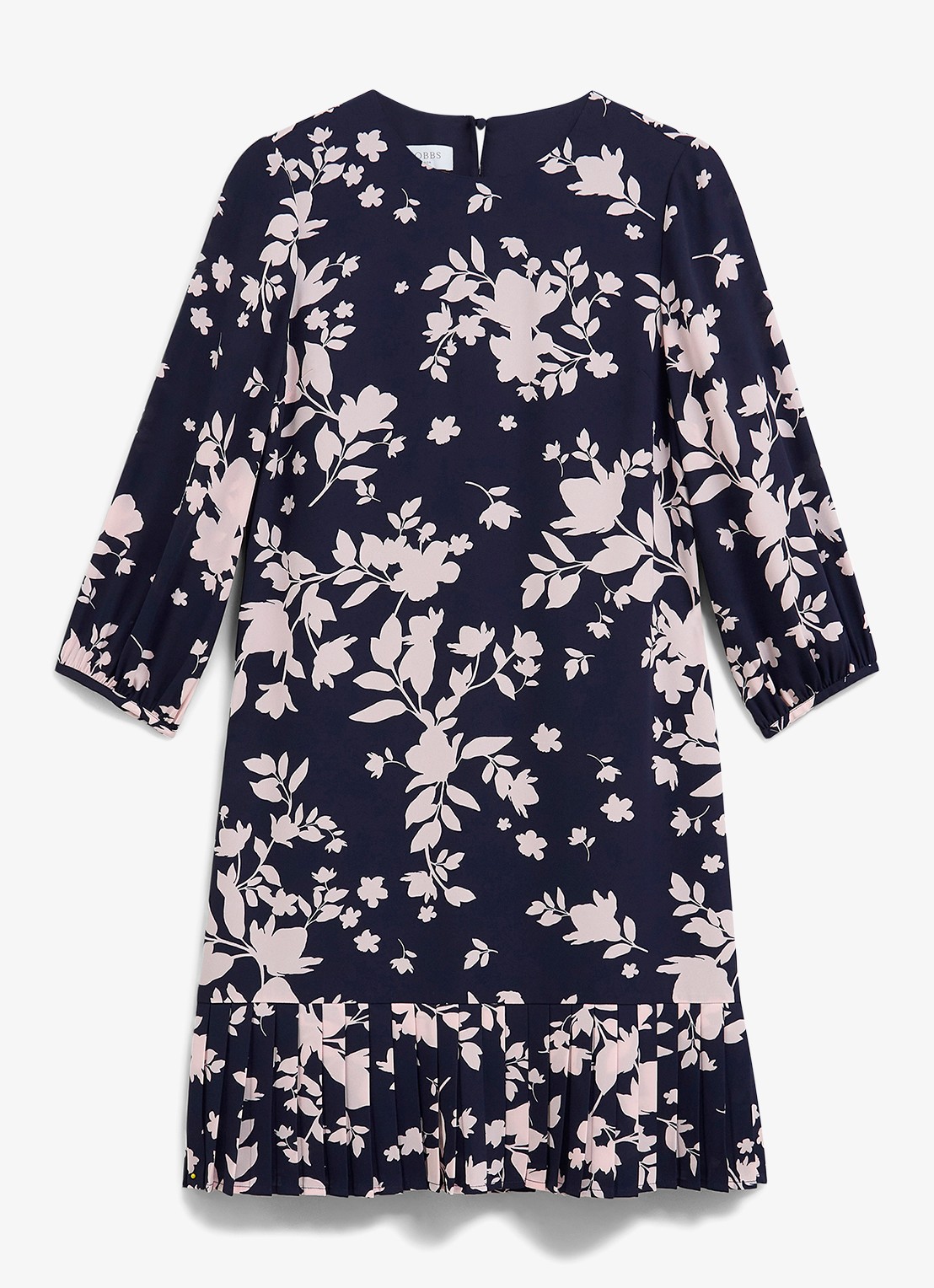 Hobbs Liana mini jurk met bloemenprint - voorkant 4 donkerblauw