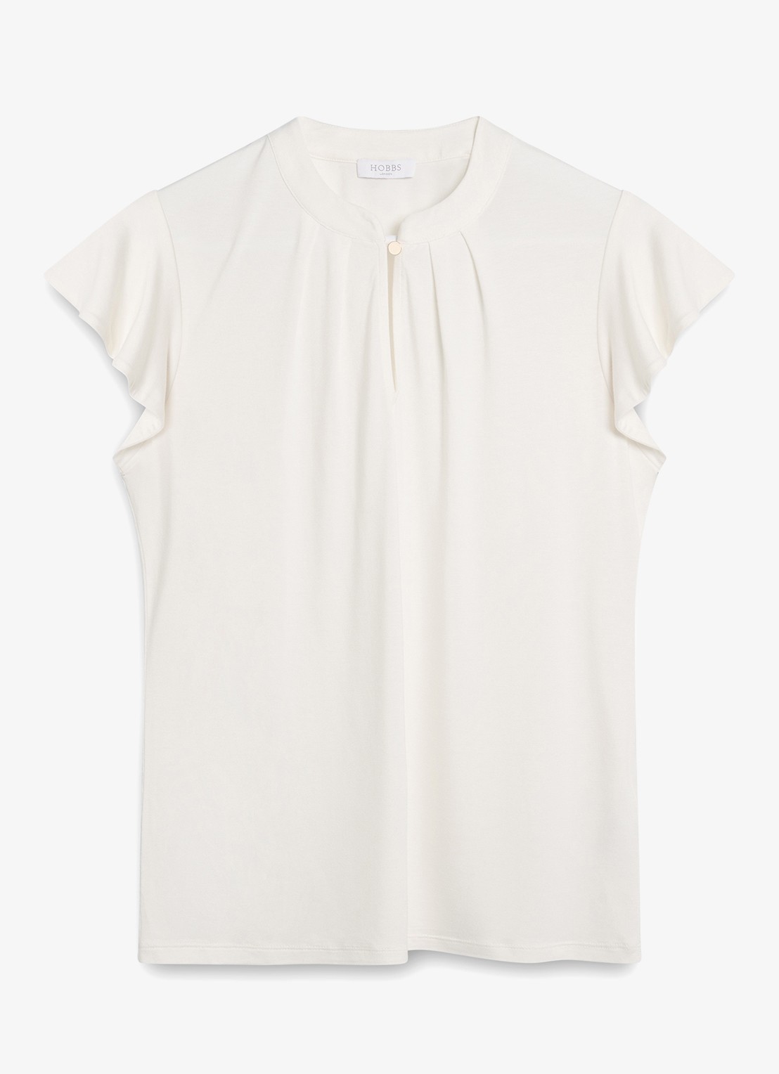Hobbs Lila top met keyhole - voorkant gebroken wit