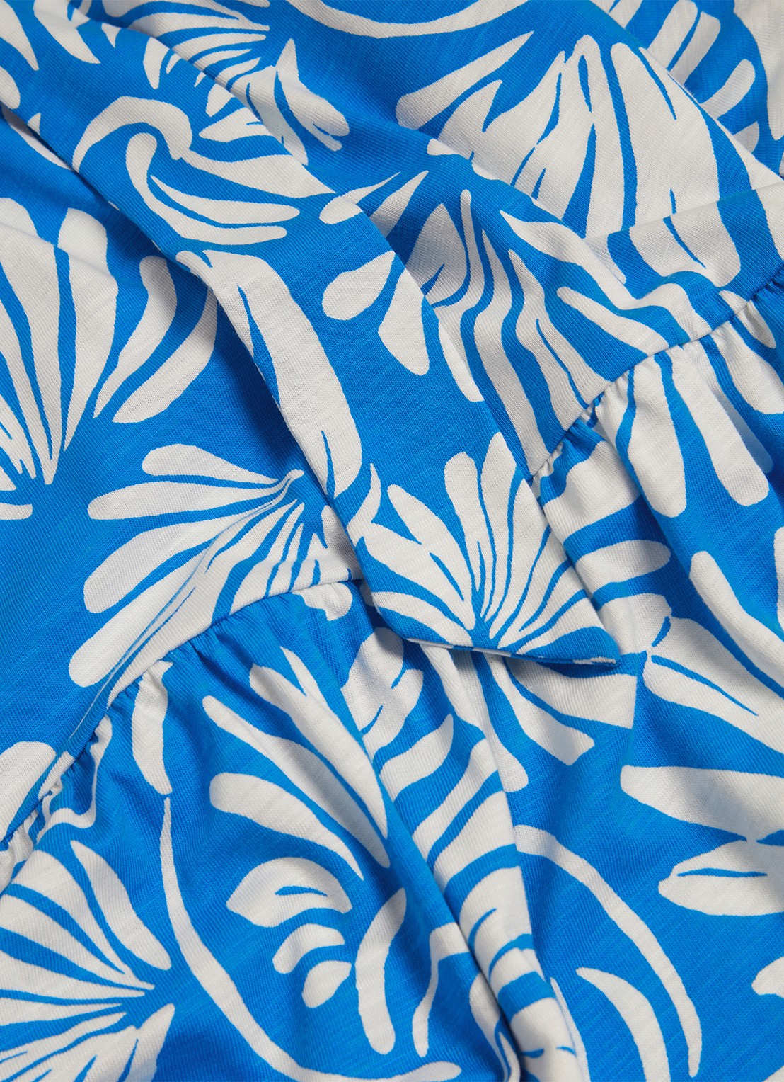 Hobbs Midi jurk met strikceintuur en print - detail 6 blauw