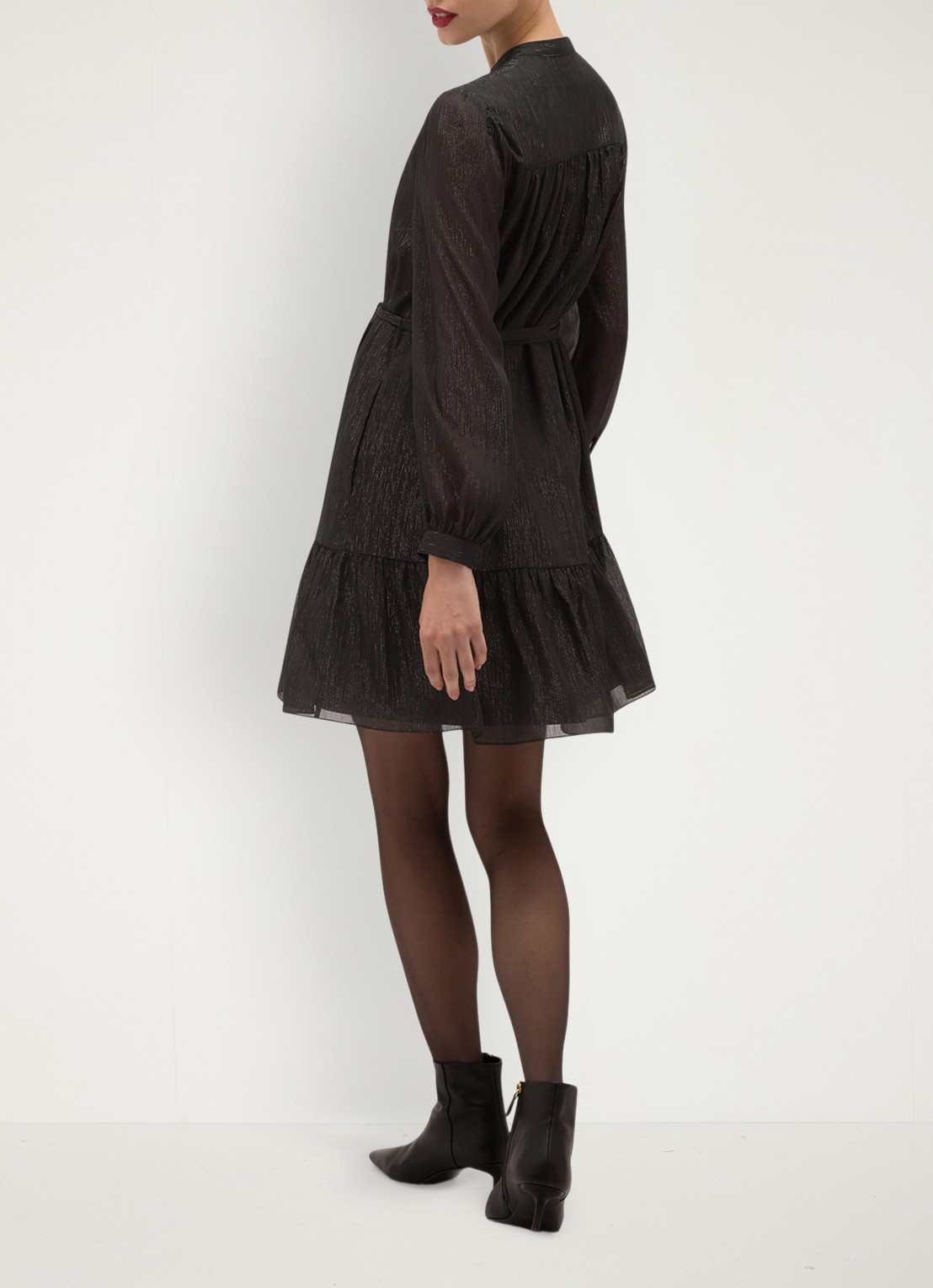 Hobbs Morena mini jurk met strass - achterkant 6 zwart