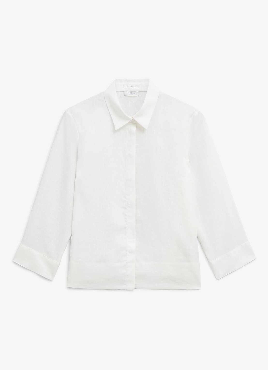 Hobbs Nita blouse van linnen - voorkant 6 wit