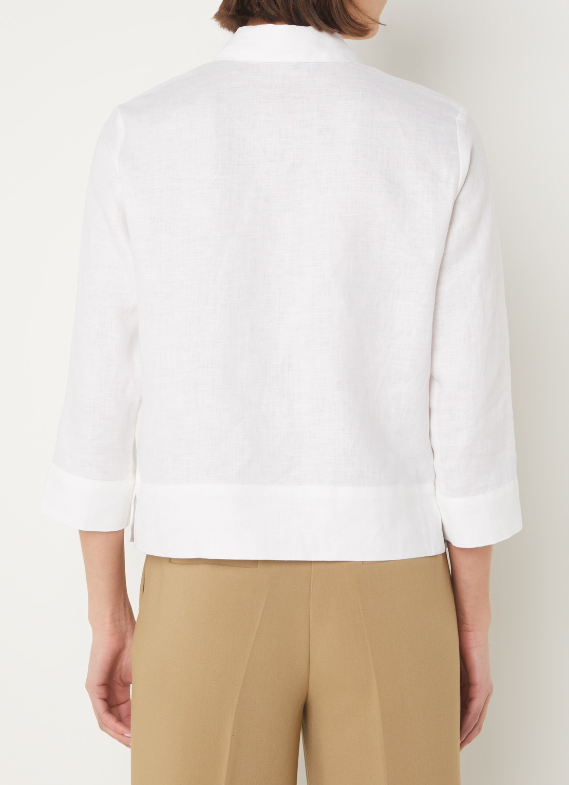 Hobbs Nita blouse van linnen - achterkant 10 wit