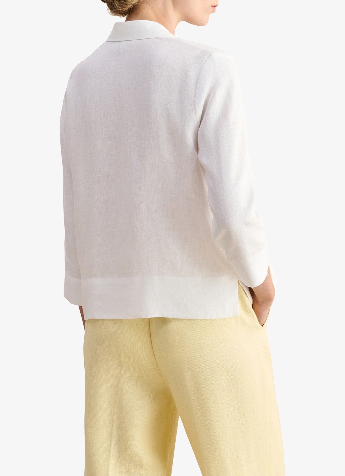 Hobbs Nita blouse van linnen - achterkant 5 wit