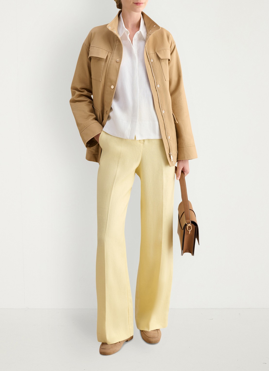 Hobbs Nita blouse van linnen - detail 4 wit