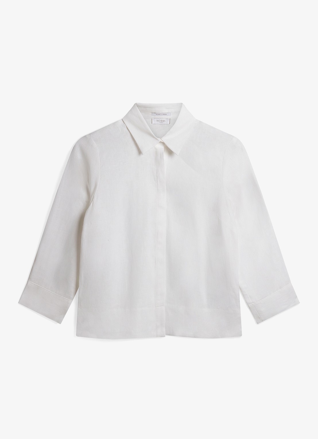 Hobbs Nita blouse van linnen - voorkant wit