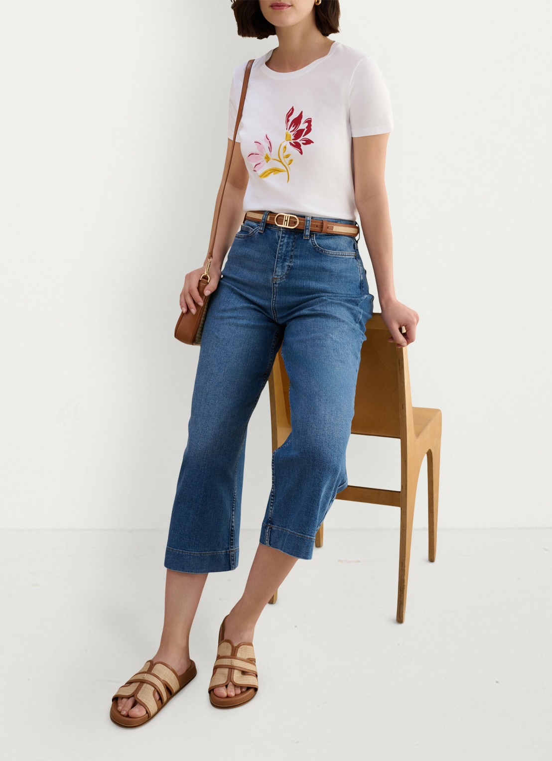 Hobbs Pixie T-shirt met print en ronde hals - detail 5 wit