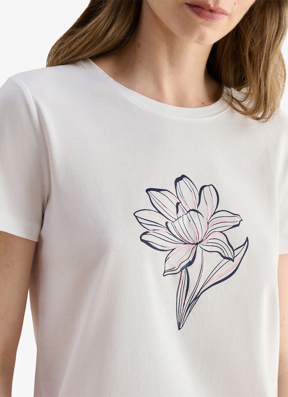 Hobbs Pixie T-shirt met print - detail 3 wit