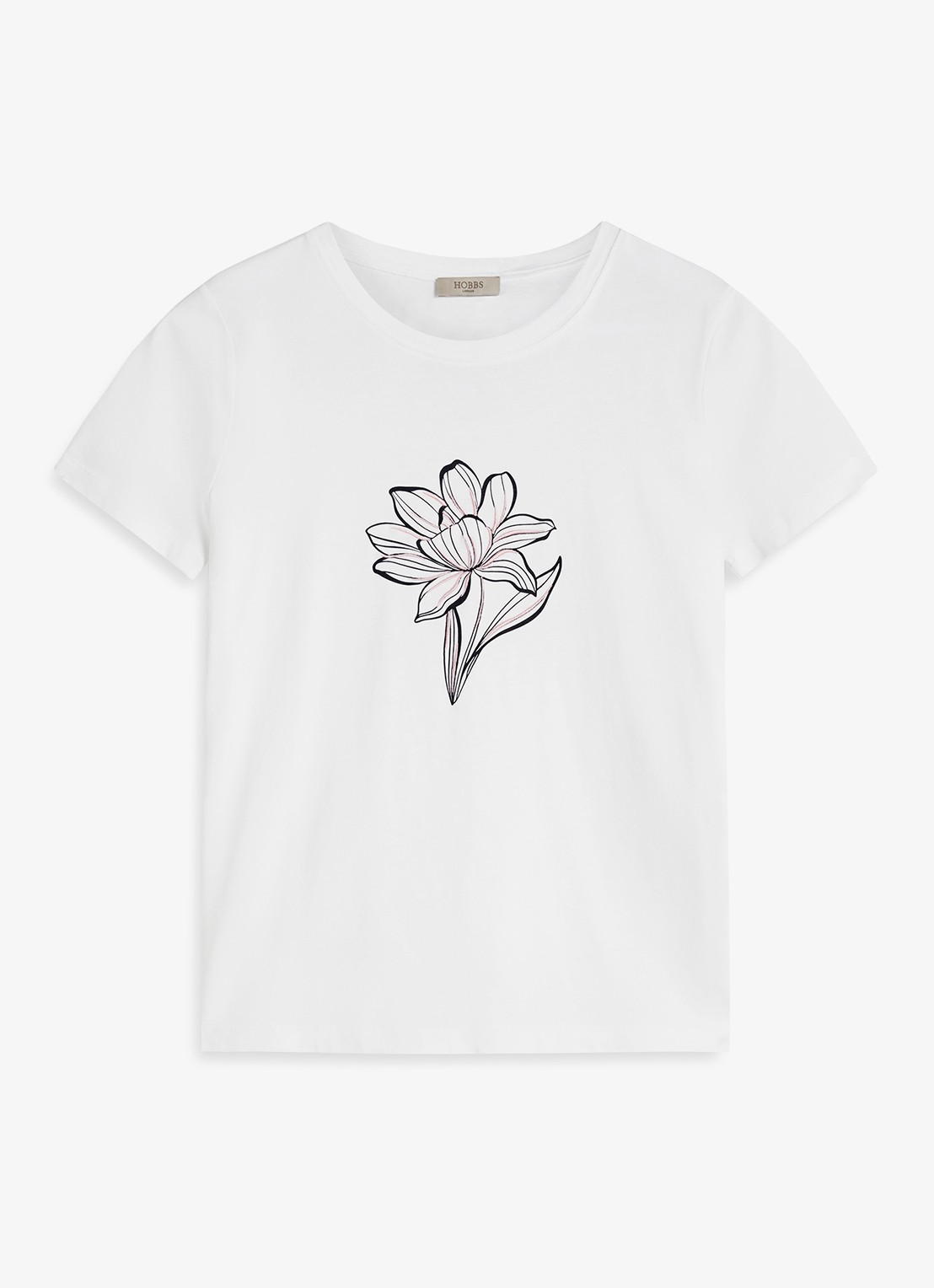Hobbs Pixie T-shirt met print - voorkant wit
