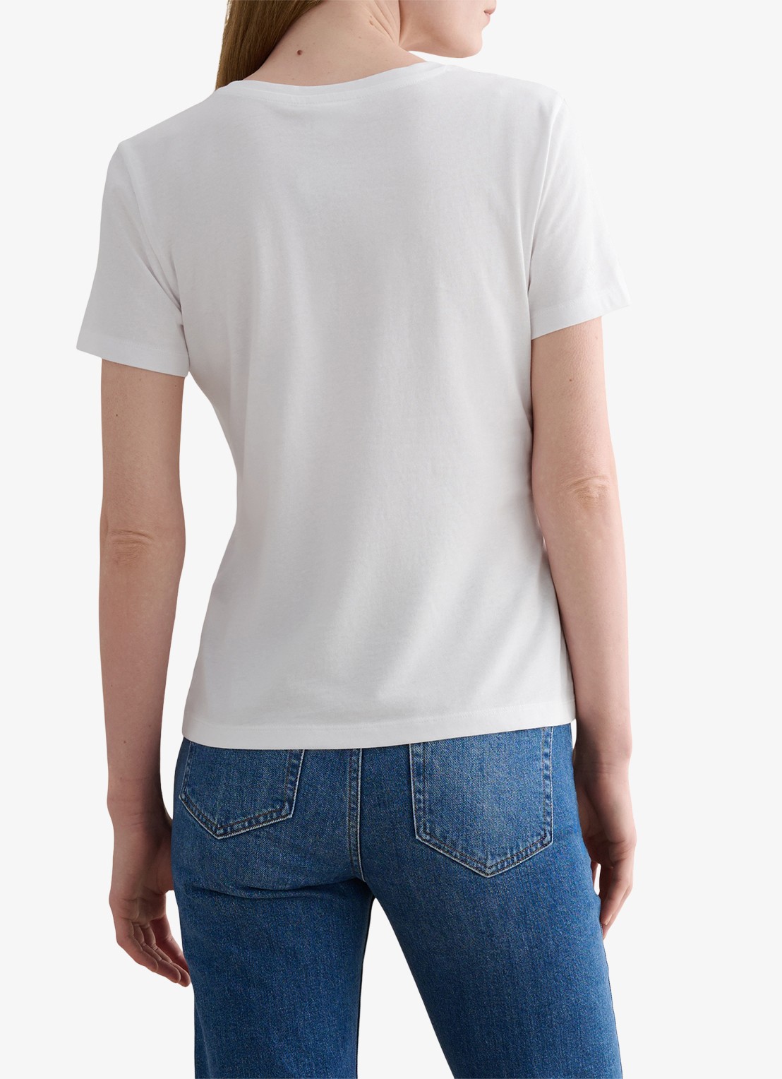 Hobbs Pixie T-shirt met ronde hals - achterkant wit