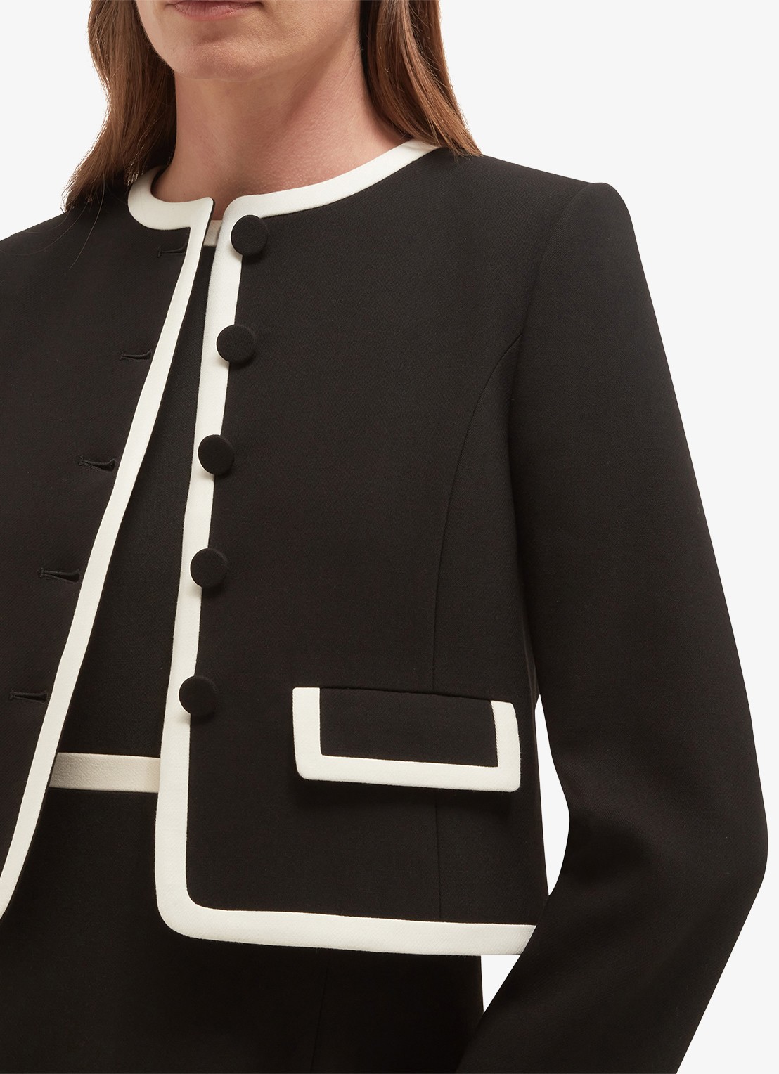 Hobbs Rosalind blazer met klepzakken - detail 4 zwart