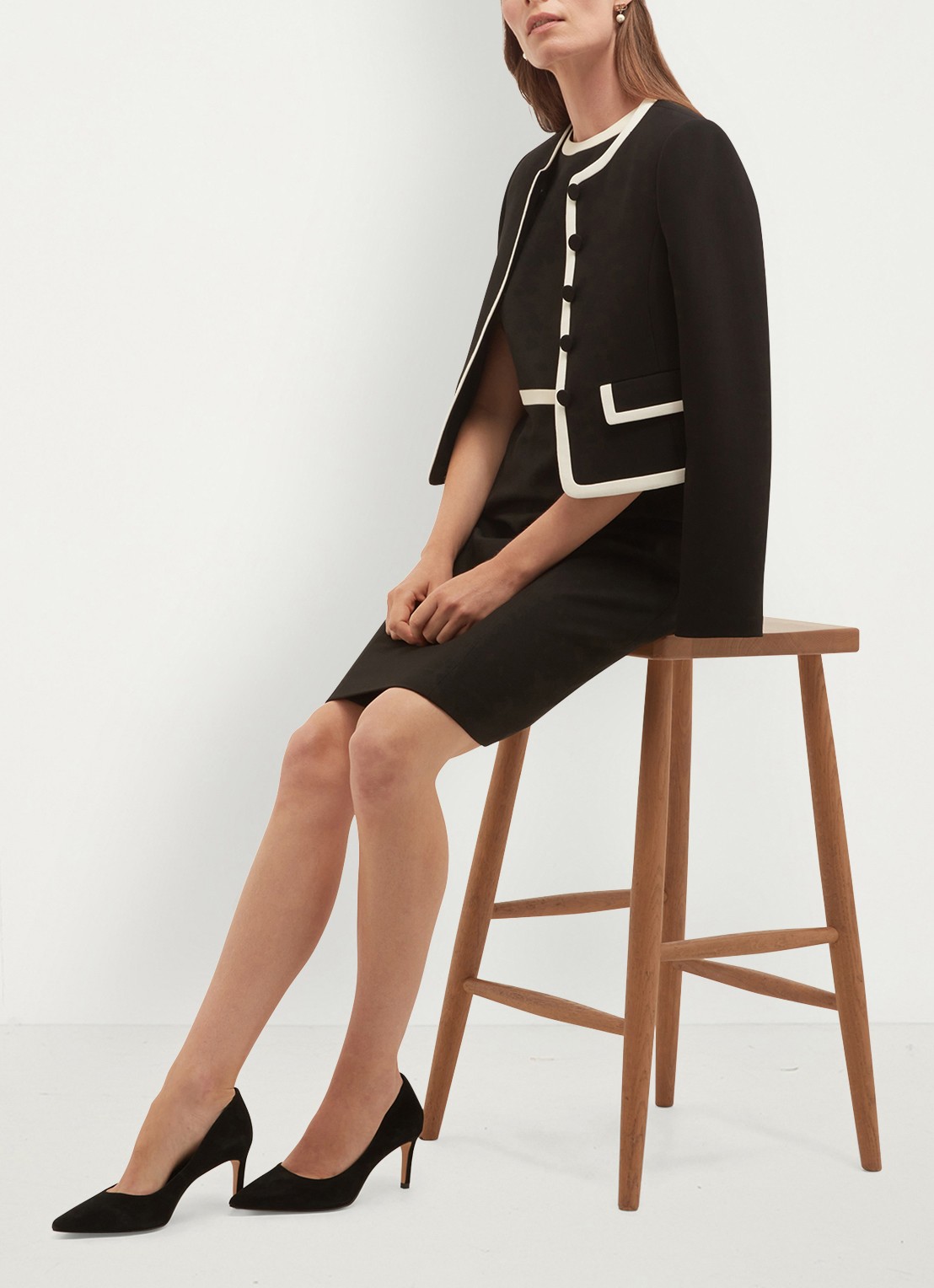Hobbs Rosalind mini kokerjurk  - detail 5 zwart