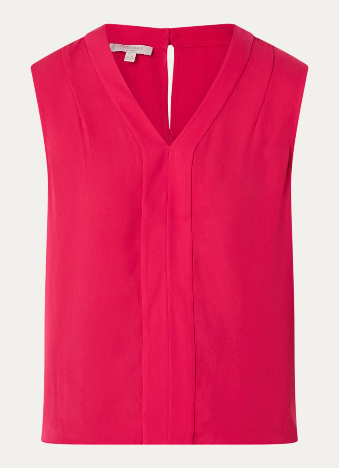 Hobbs Shelley top met V-hals - voorkant 2 fuchsia